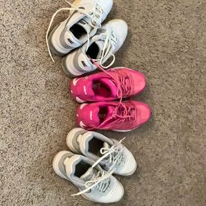 Lot of 3-Tennis shoes 6-pink-white-nike-prince